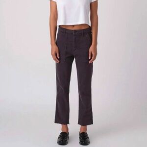 AMO Easy Army Trouser Cropped Cargo Pants 25 Washed Black